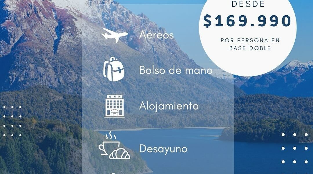 Oferta de viaje, Bariloche, Montañas, Lagos, Aventura, Descuento, Viaje económico, Naturaleza, Actividades al aire libre, Reserva turística.